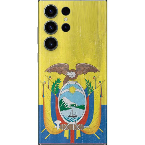 Ecuador Flag Distressed Galaxy Skins